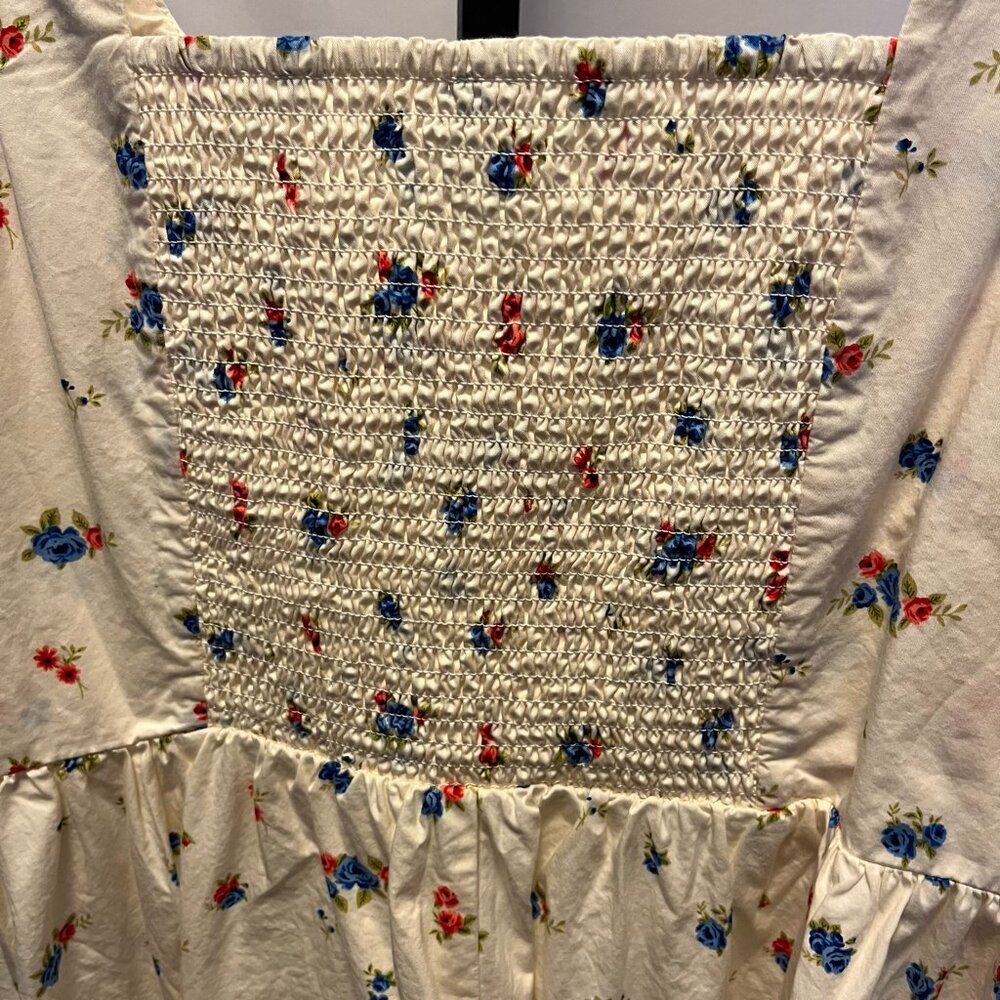 Old Navy White Floral Fit & Flare Cami Mini Dress — Size XL, New Without Tags - Picture 7 of 13